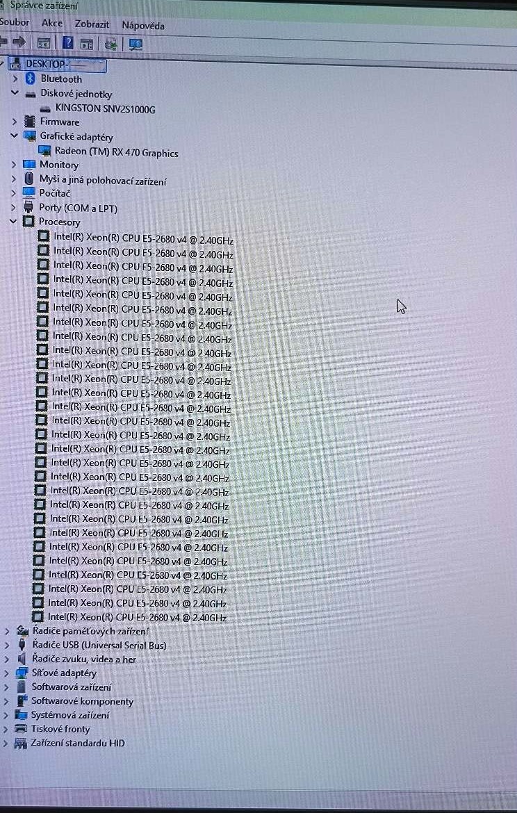 NovýPC Intel E 5 -2680 V4, 32GB RAM, AMD Redeon RX 470 - 7