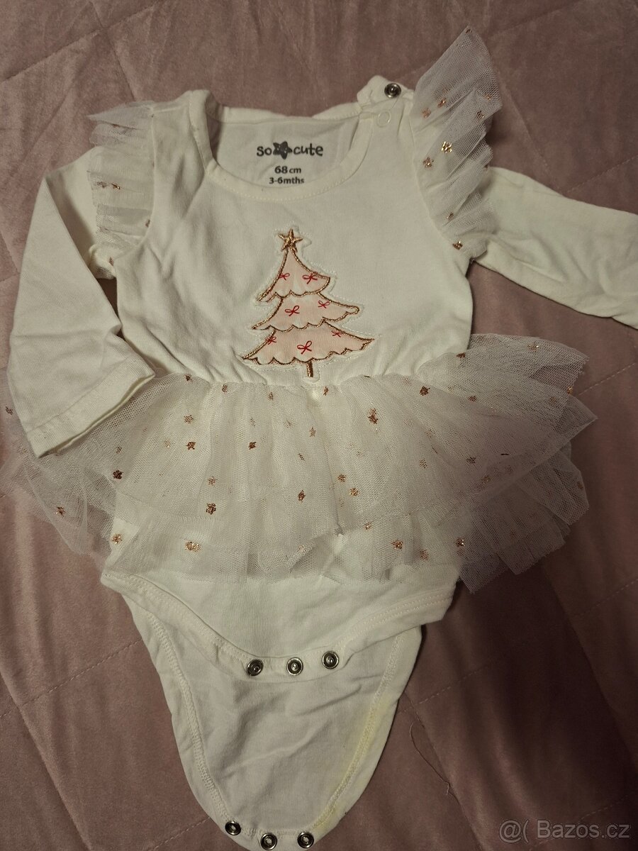 1x nošené vánoční šatičky (1- 4 měsíce) - 7