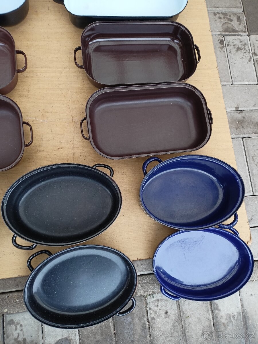 Smaltované nádobí,pekáč,pekáče. - 7