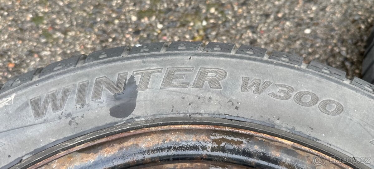 Plechové disky 195/50 R15 4x100 zimní pneu - 7