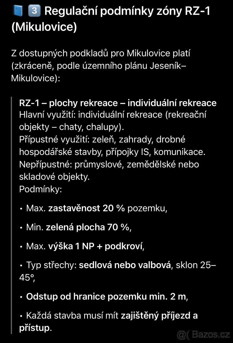 Rekreační pozemek 529 m² s příjezdem – Jeseníky (Mikulovice) - 7