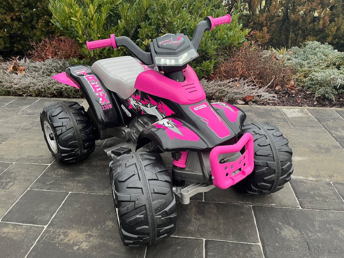 Dětská čtyřkolka Peg Perego Corral T-Rex 12V růžová - 7