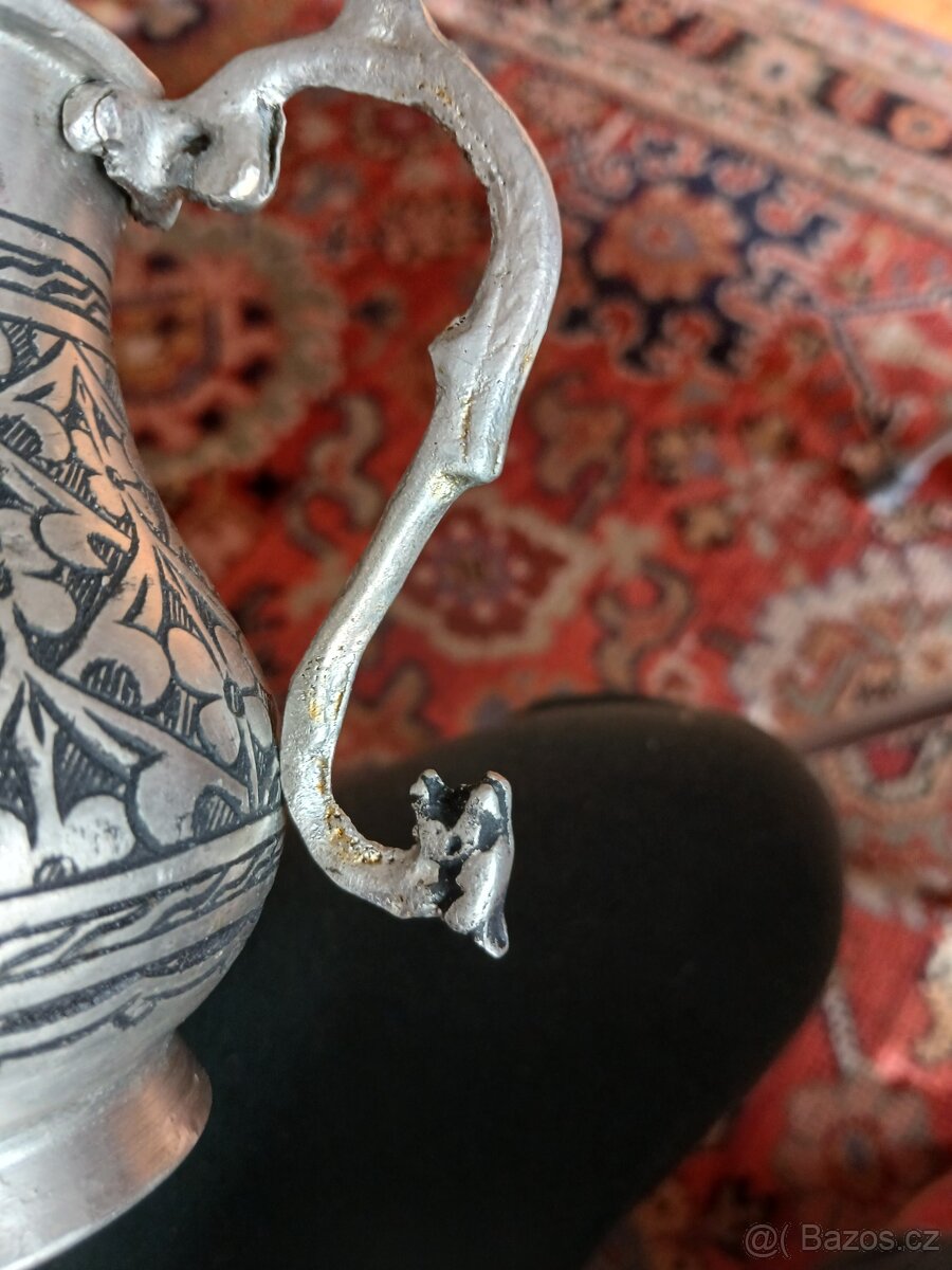 Starožitný kovový hrnek - 7