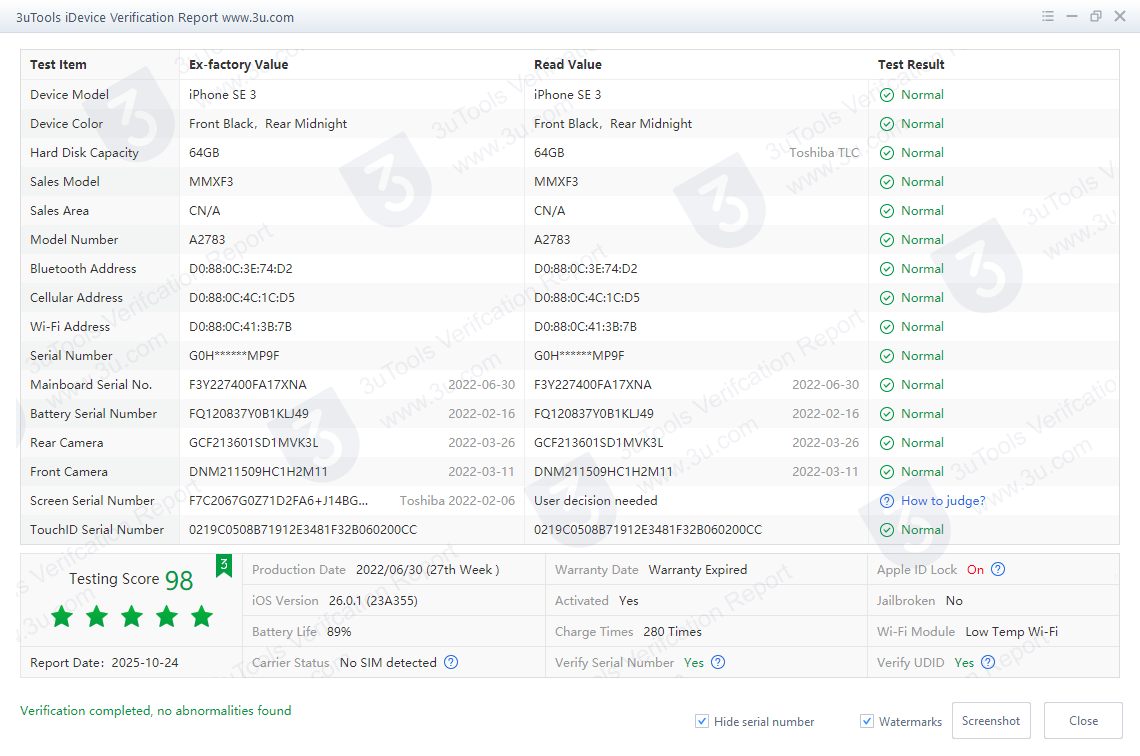 Apple iPhone SE (2022) — 64 GB Baterie 89% + 6měsíců záruky - 7