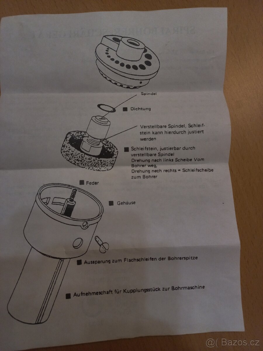 Prodám brusku přípravek na broušení vrtáků, ostřič vrtáků. - 7