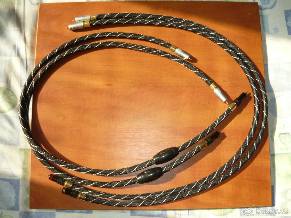 Cinch kábel ALPHARD postriebrená med v dlžke 1 m - 7