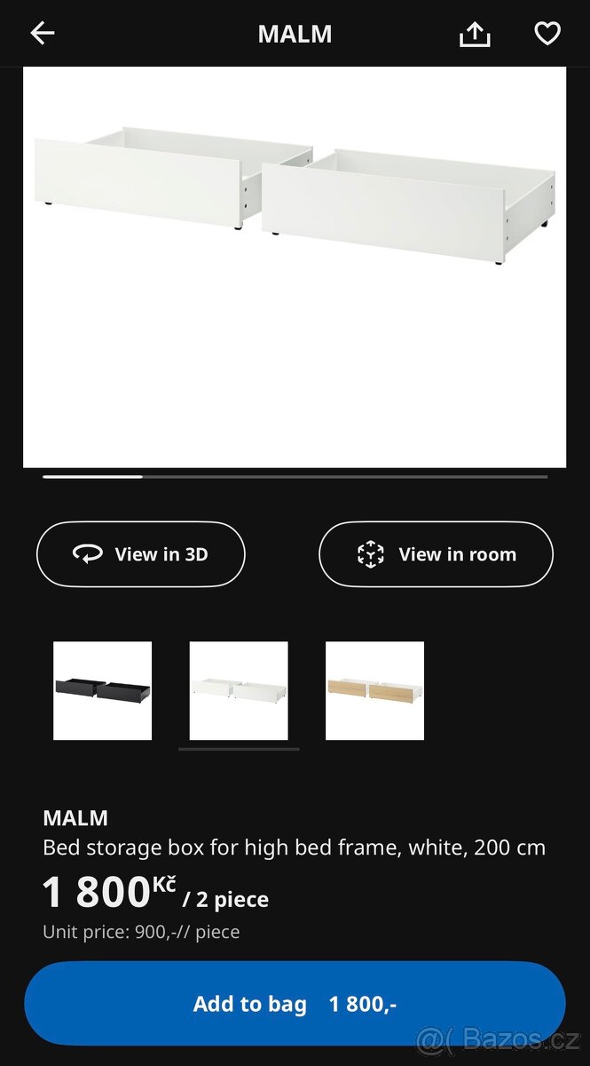 Postel IKEA MALM 180cm x 200cm - 7