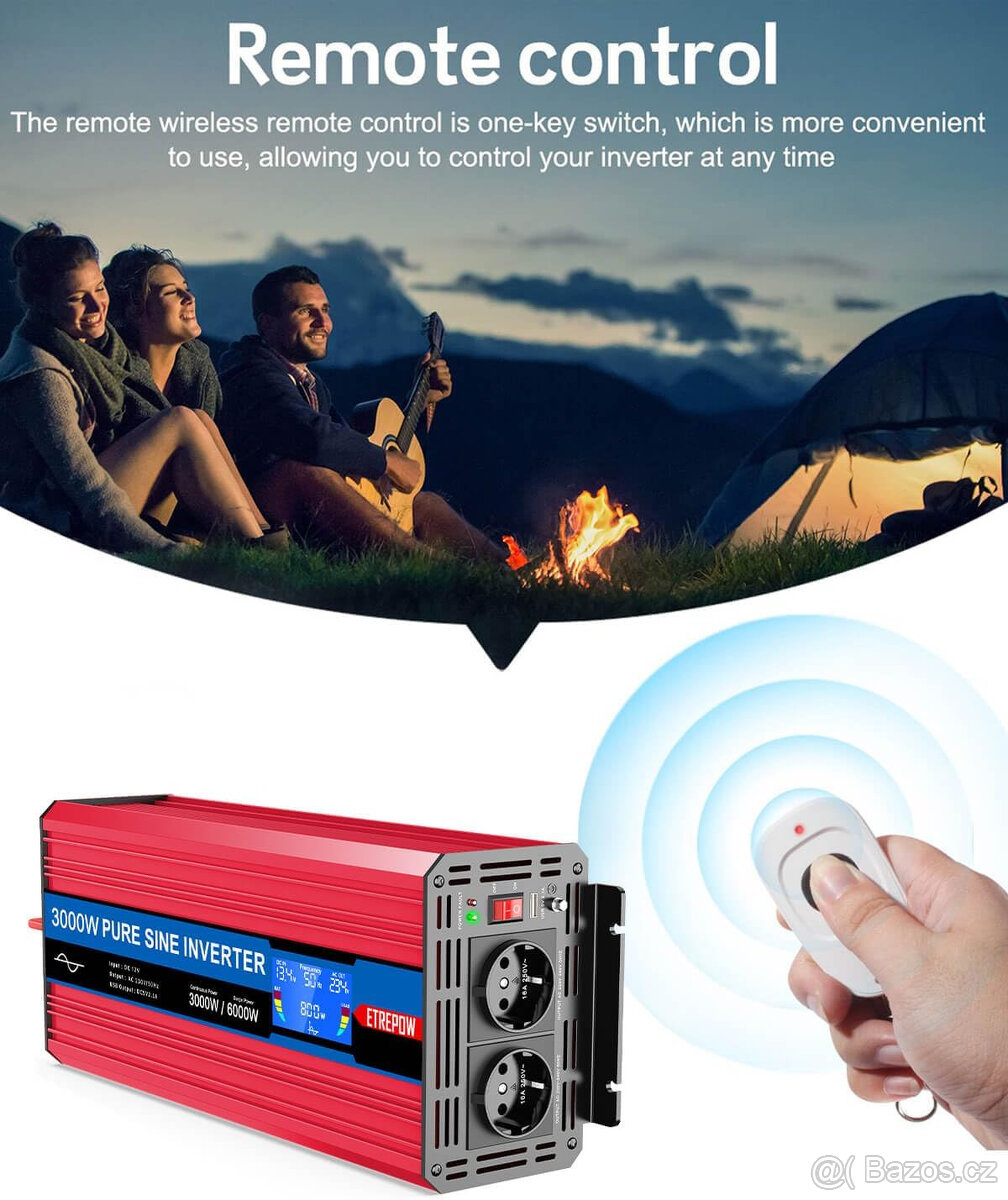 Nový střídač měnič napětí 3000w/6000w - 7