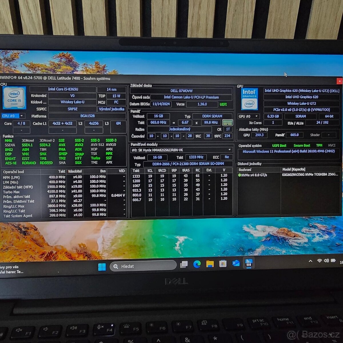 2002) Dell Latitude 7400 - i5-8365U / 16GB RAM / 256GB SSD/1 - 7