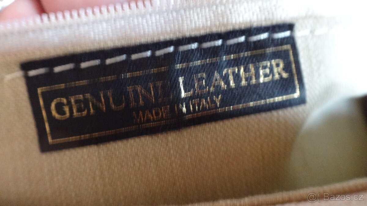 Luxusní italská kožená kabelka - 7