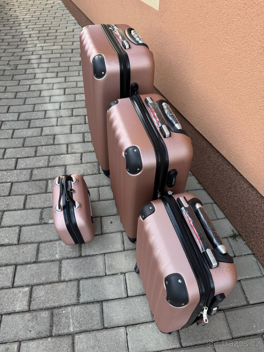 Cestovní kufry 4 set, barva Gold Rose - 7
