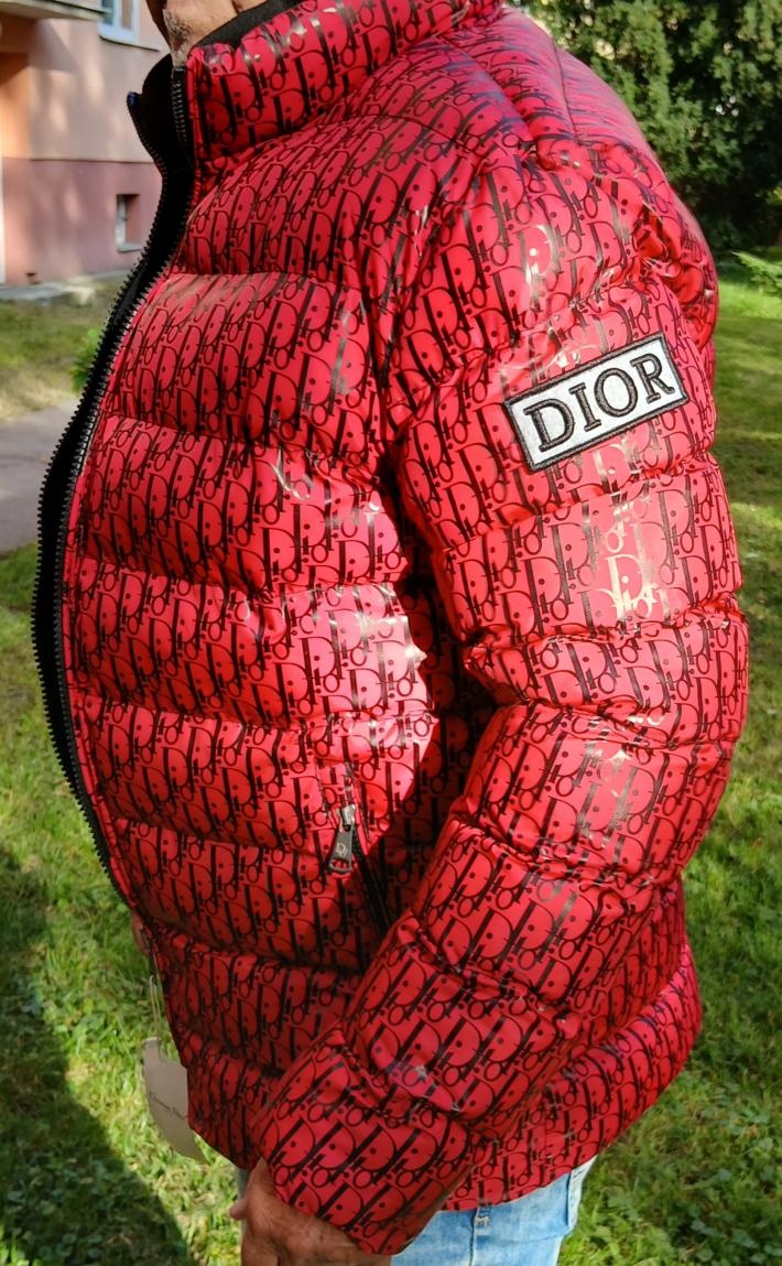 Nová zimní bunda Dior XXL pánská červená - 7