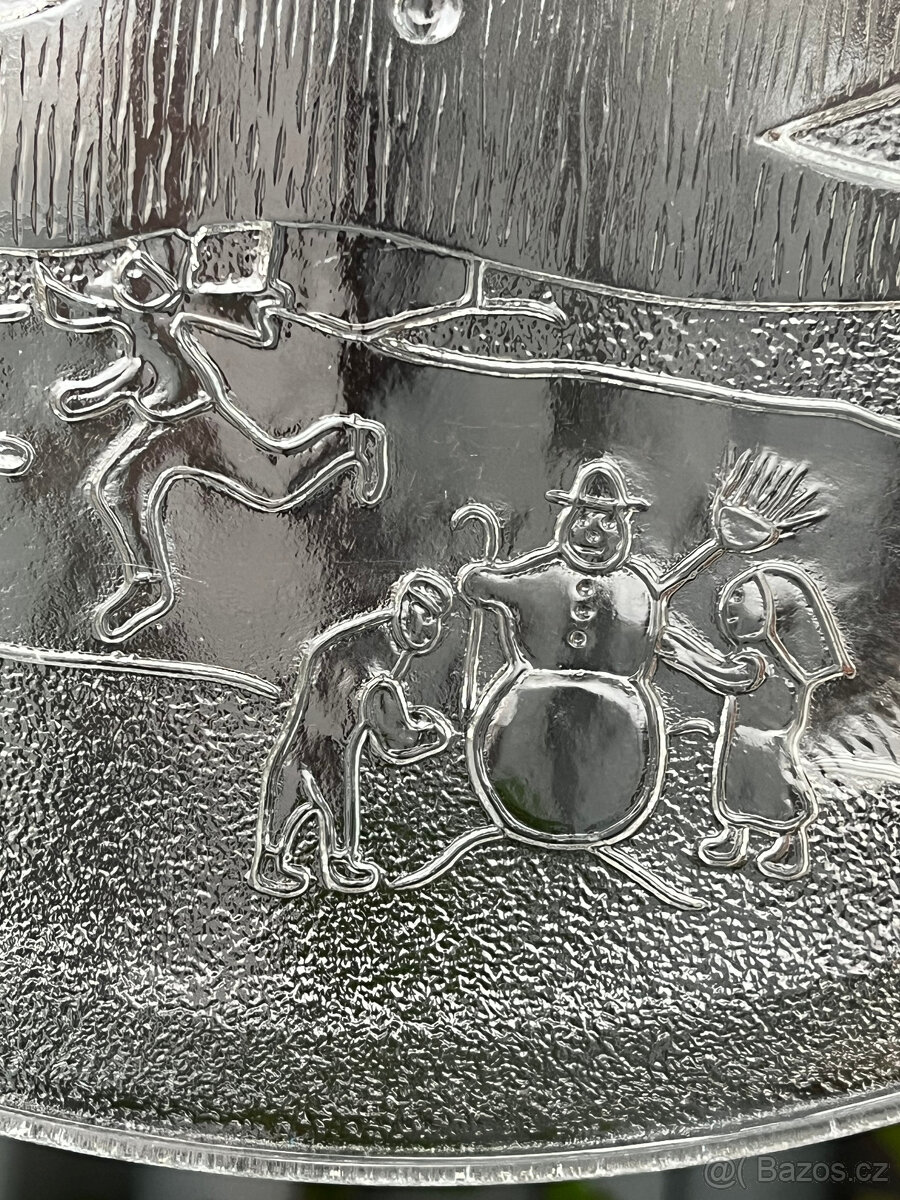 Vánoční skleněný tác Stromeček 30.5 cm - 7