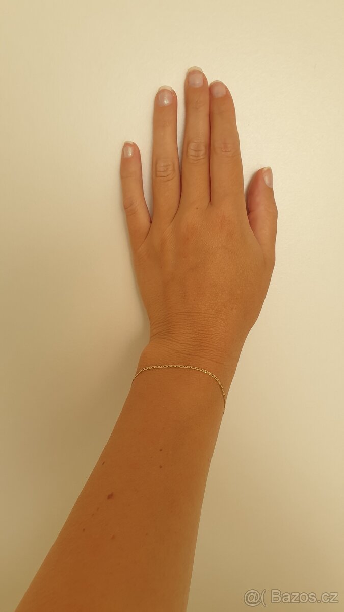 Zlatý náramek 18,5 cm - 7