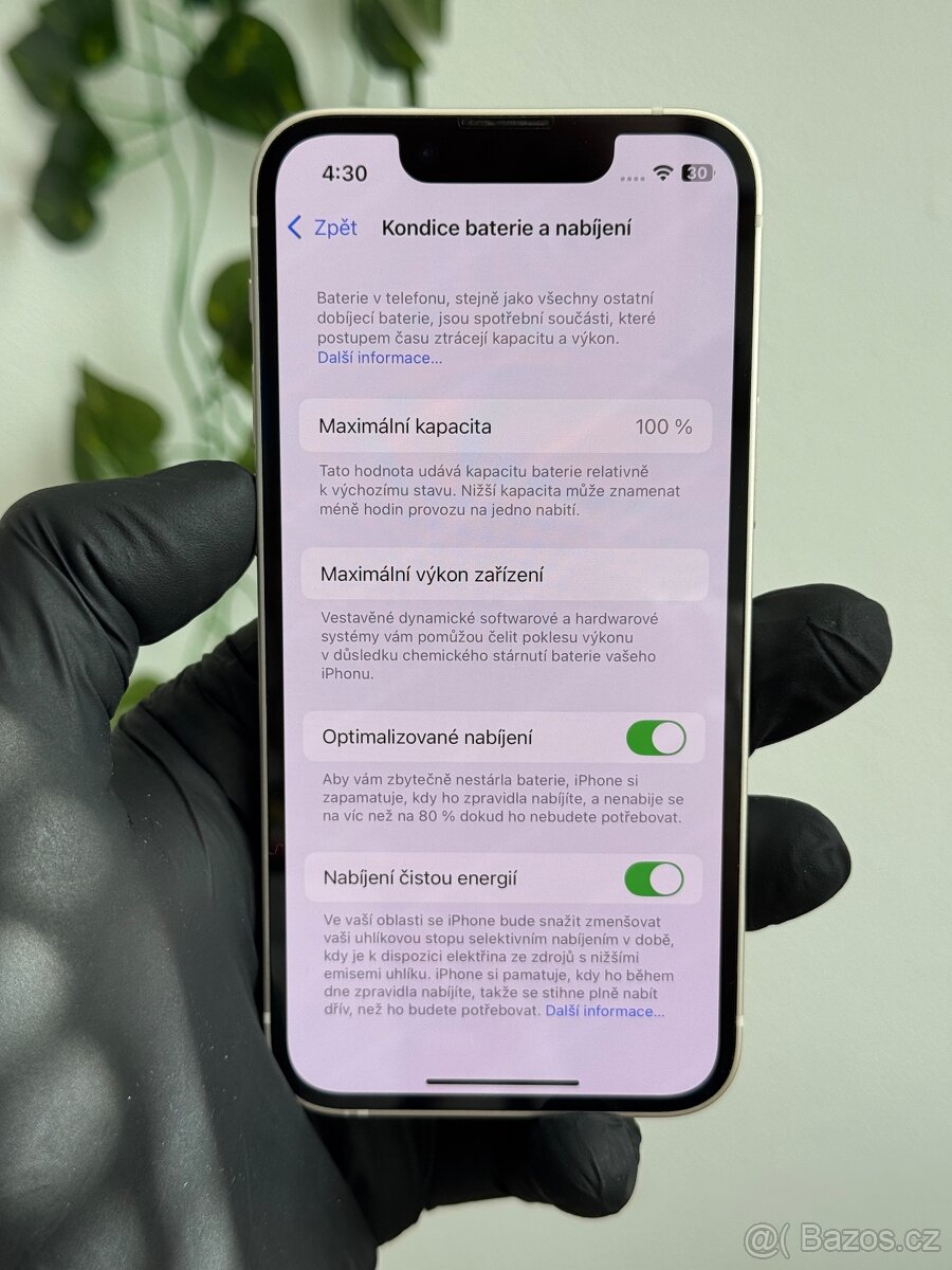 iPhone 13 mini 256GB bílý - 100% baterie - 7