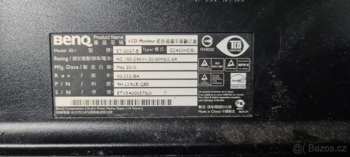 Monitor BenQ G2420HDBL 24" 1080p - 7