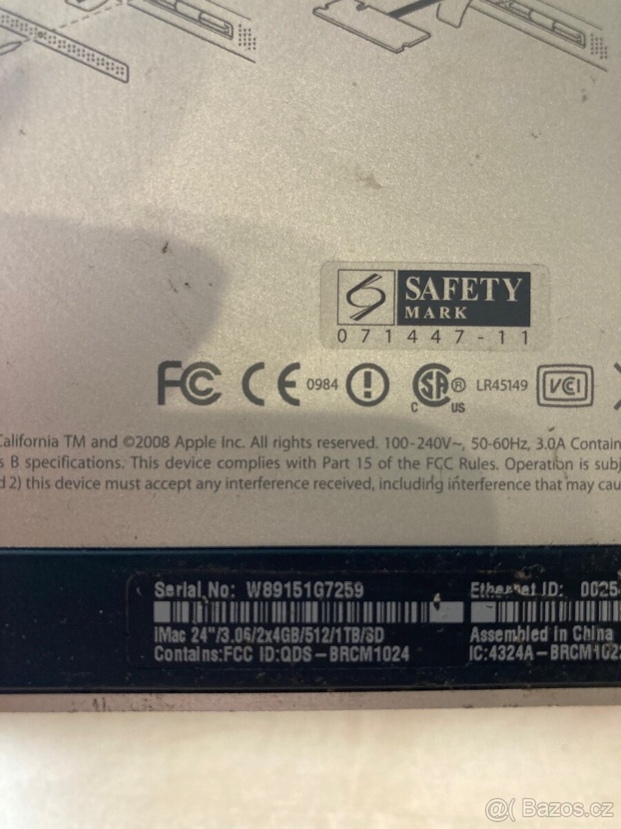 Apple IMac 24 model: A1225, Na opravu/N.D - 7