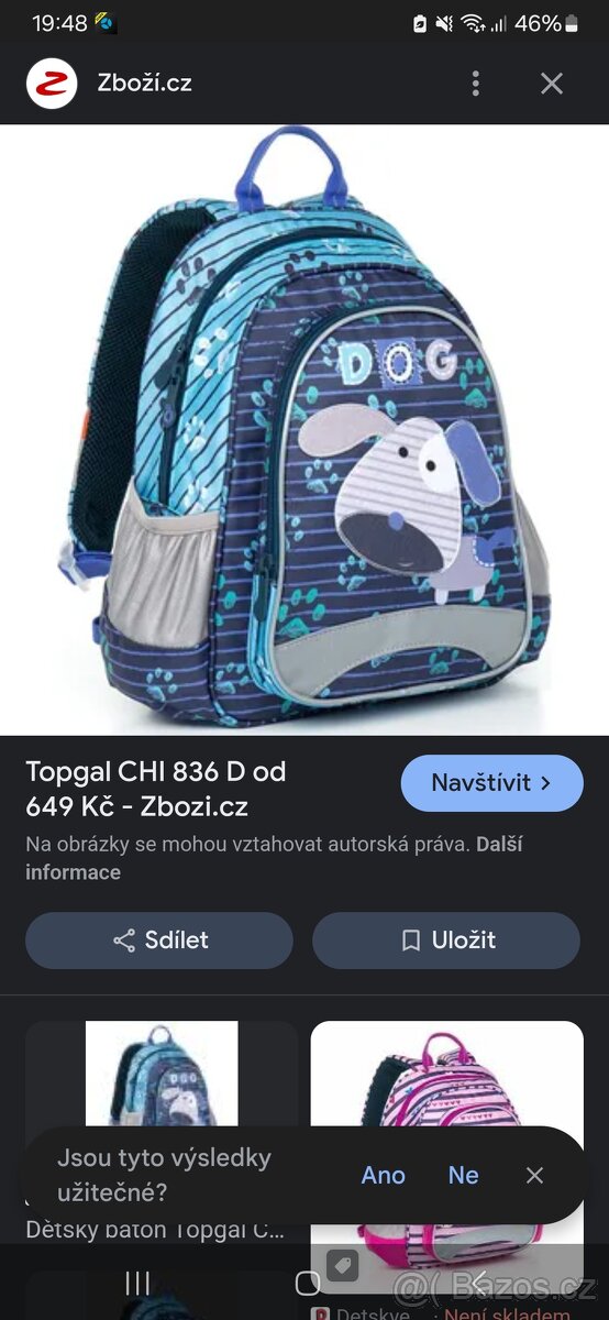 Batůžek topgal - zánovní - 7