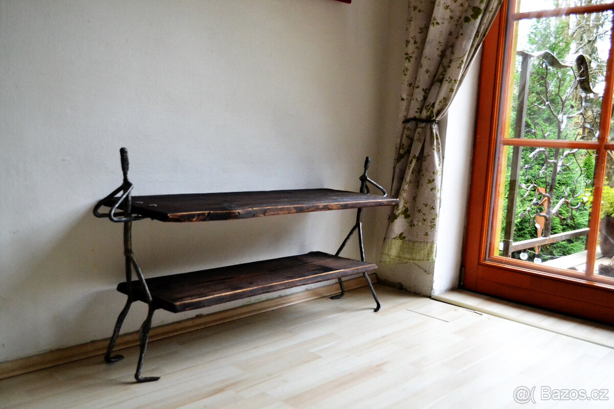 Botník - konzolový stolek - "Dva nosiči" - Prodáno - 7