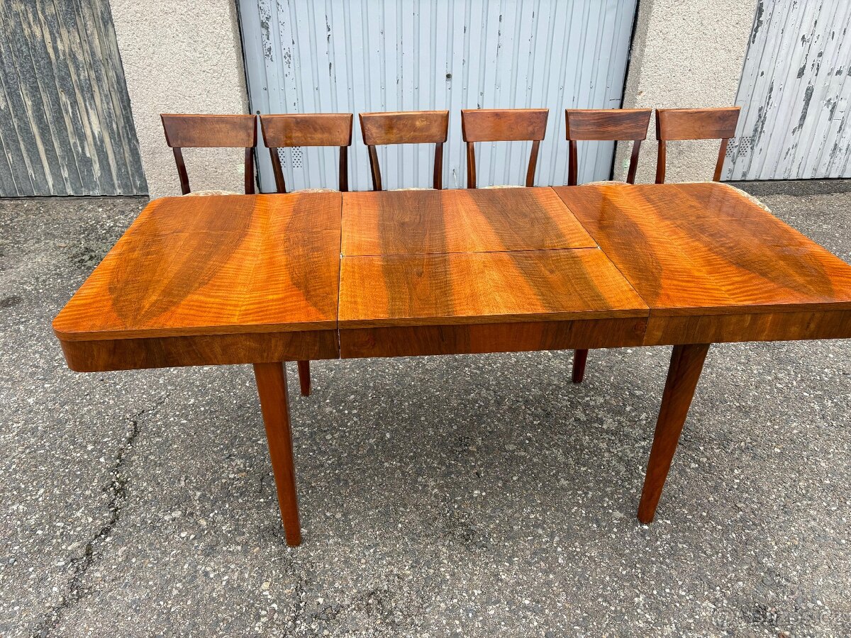 Jídelní stůl a židle Halabala - 7