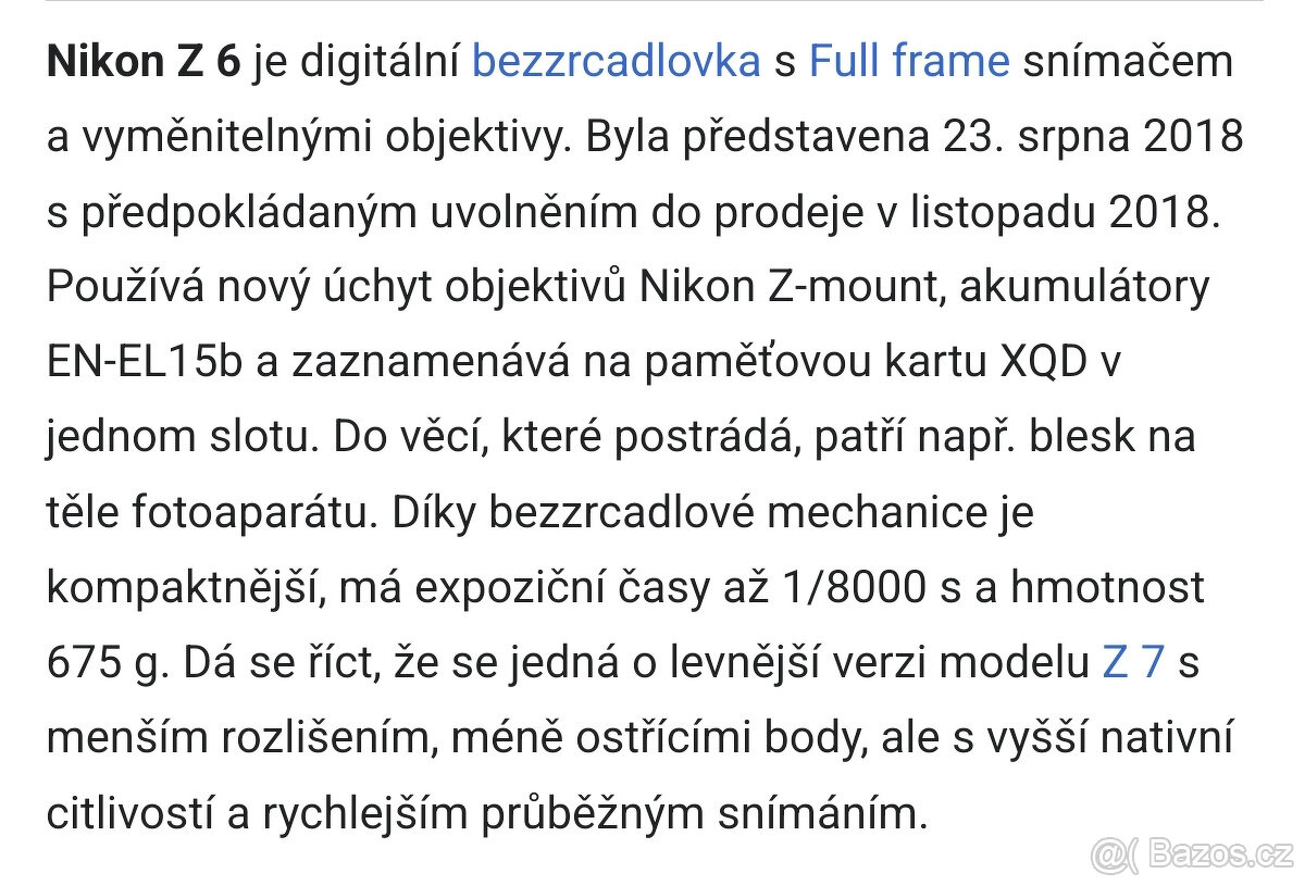 Fotoaparát NIKON Z6 + batoh - 7