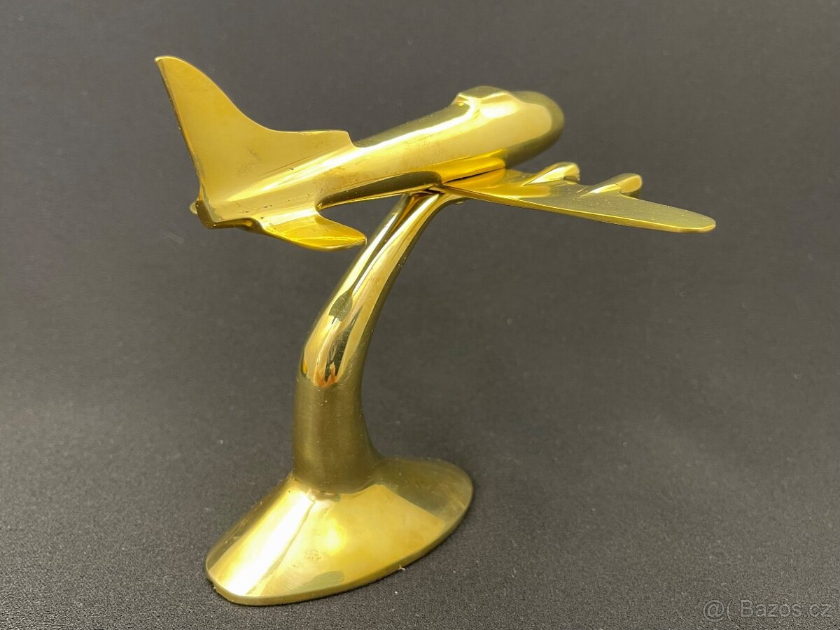 Socha bronz/mosaz Letadlo - 7