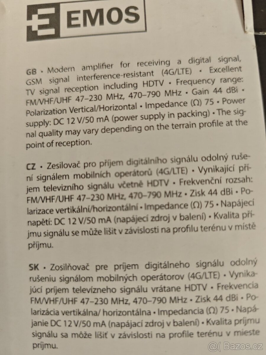 DVB- T/T2 pokojová anténa - Tunner - 7