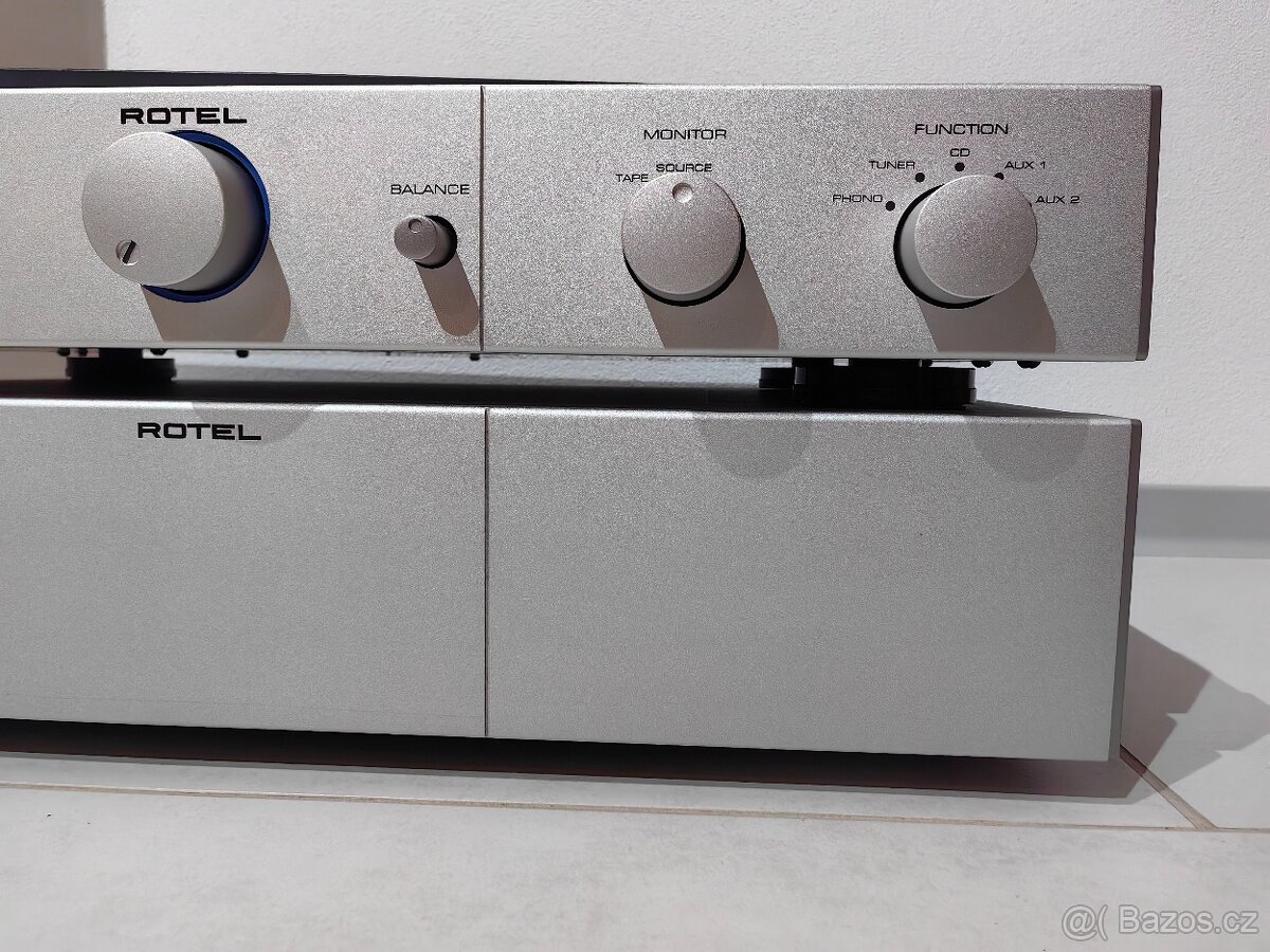 ROTEL RB03 + ROTEL RC03 pre amp + koncák - 7