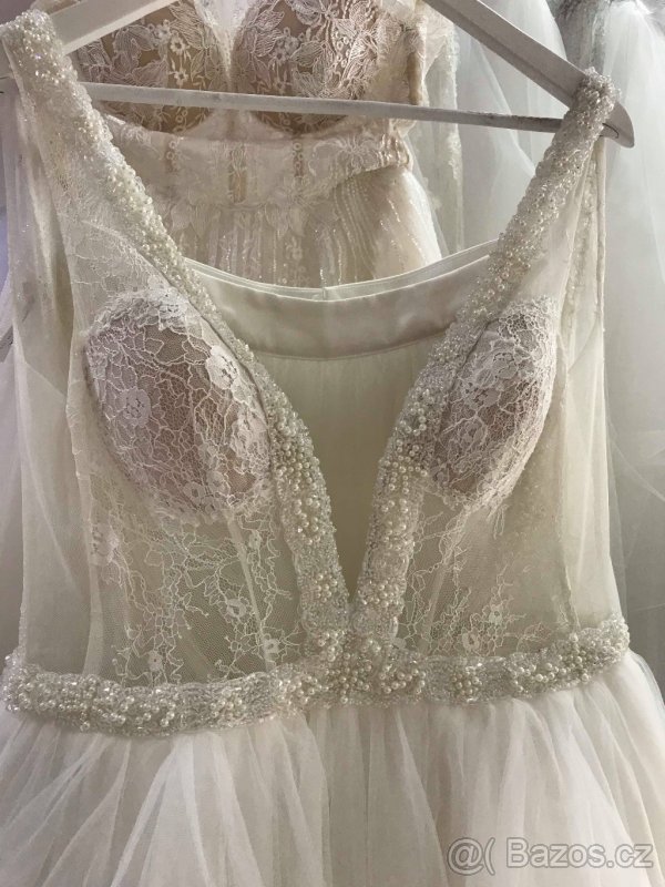 Svatební šaty na míru britská firma Hadassa vel. 36 - 40 - 7