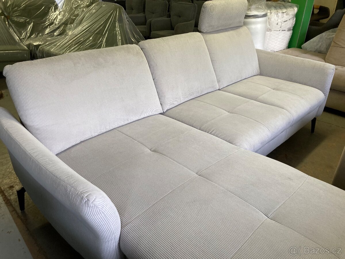 Sedací souprava rohová manšestrová-NOVÁ. - 7