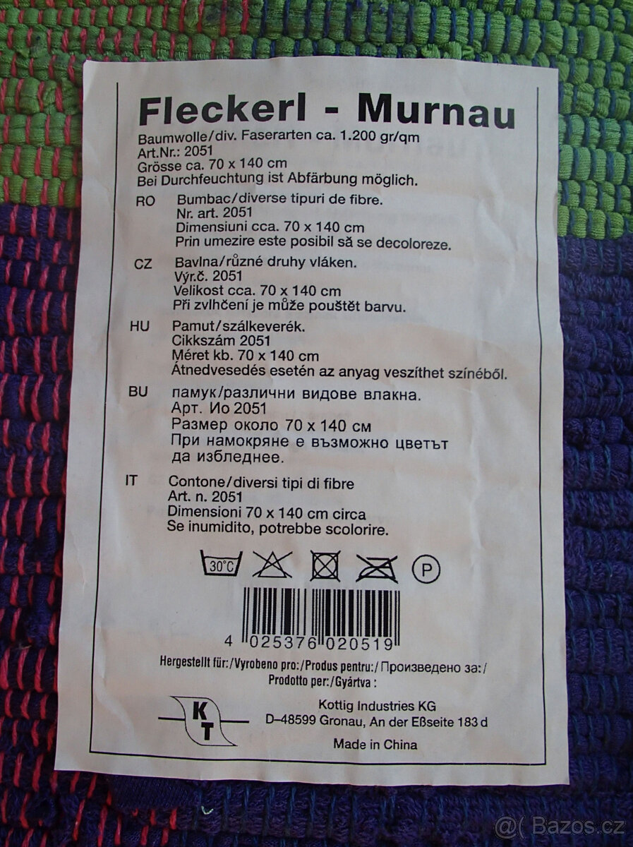 Nový koberec 120 x 170 cm a dva nové koberečky: - 7