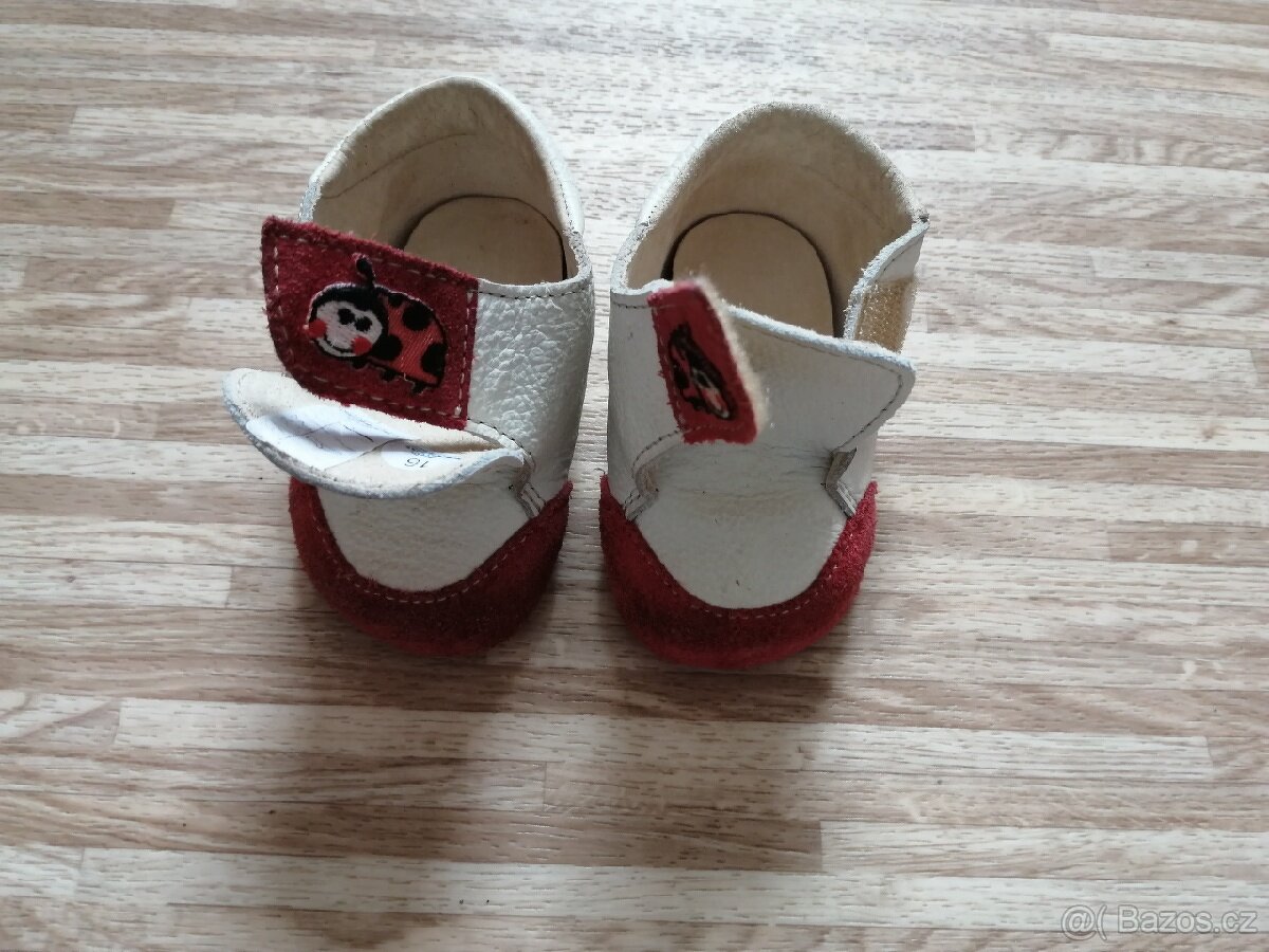 Kožené barefoot Pegres capáčky beruška vel. 16 - 7