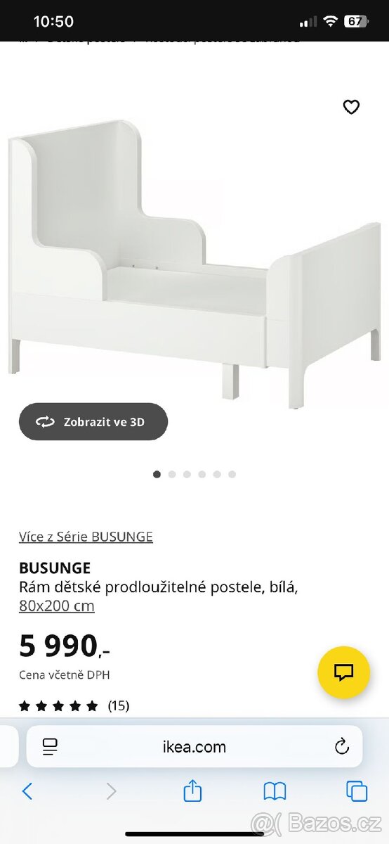 Rostoucí dětská postel Ikea BUSUNGE - 7