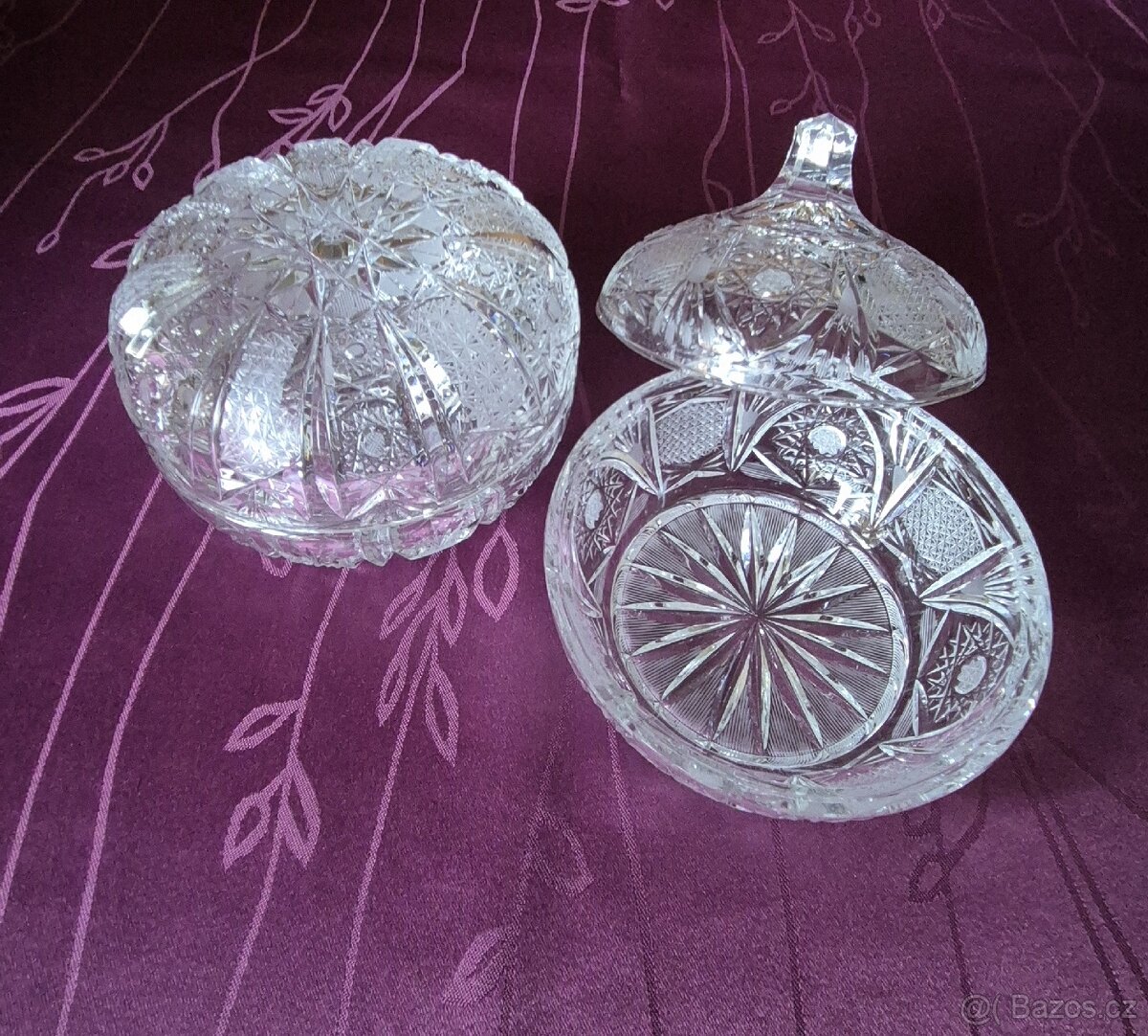 Broušená miska s víčkem - 7