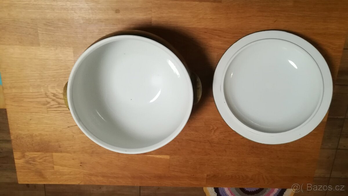 PILLIVUYT FRANCE - VELKÝ PORCELÁNOVÝ HRNEC FLAMMES - 7