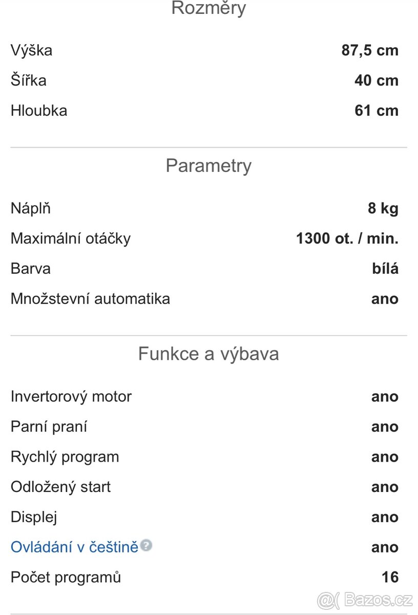 Pračka PHILCO PLDI 138 AQTL - 7