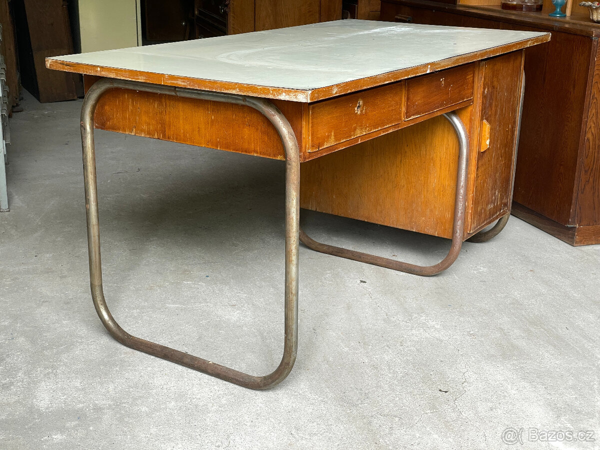 psací stůl do prostoru / chromovaná trubka / funkcionalismus - 7