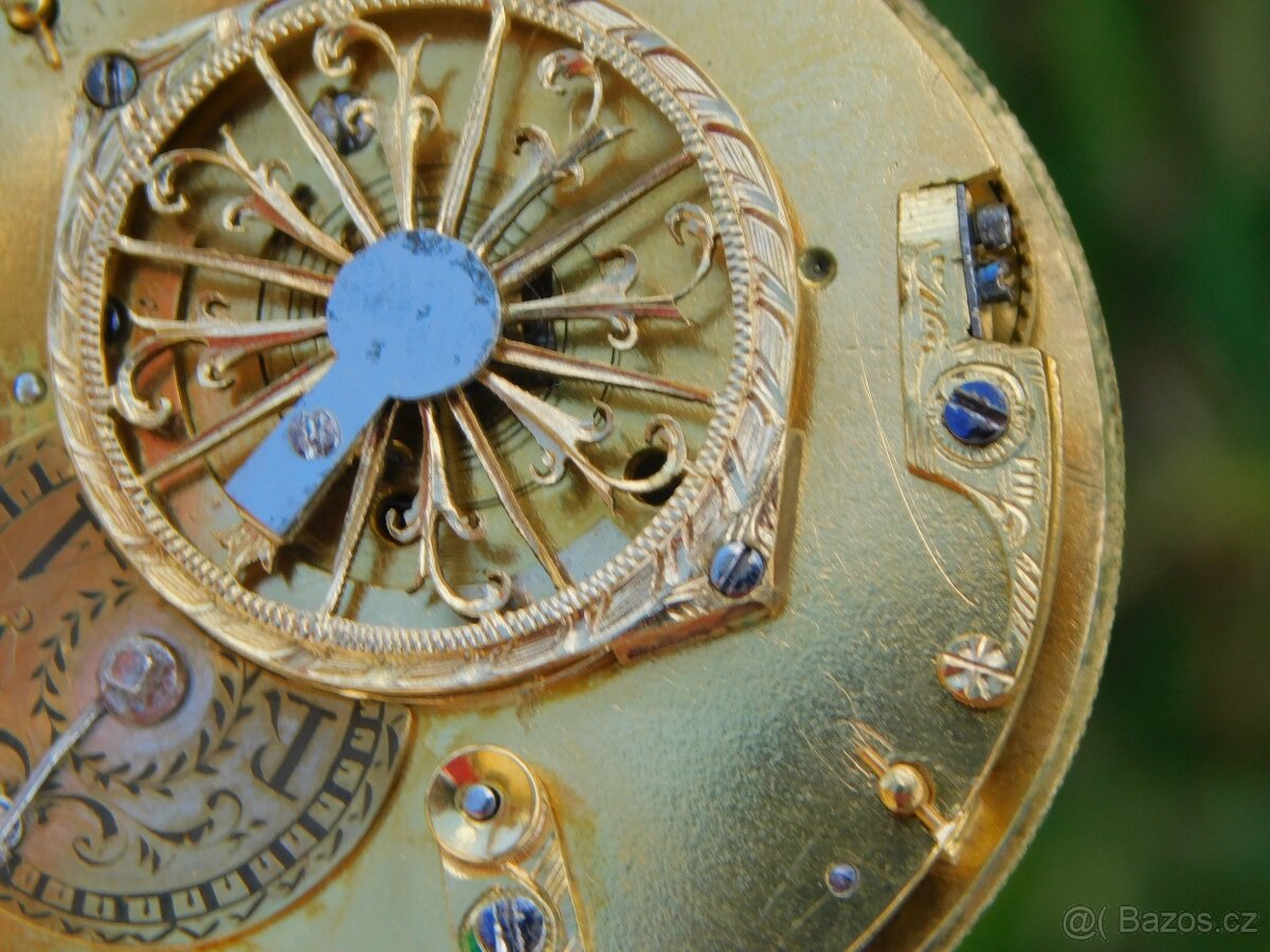 Celostříbrné anglické kapesní hodinky Špindlovky - 7