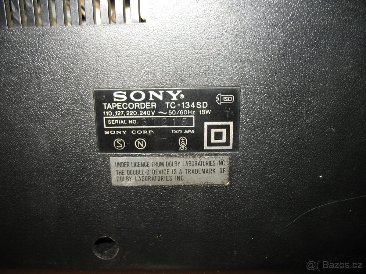 SONY, Tapecorder TC-134SD, audio přehrávač, - 7