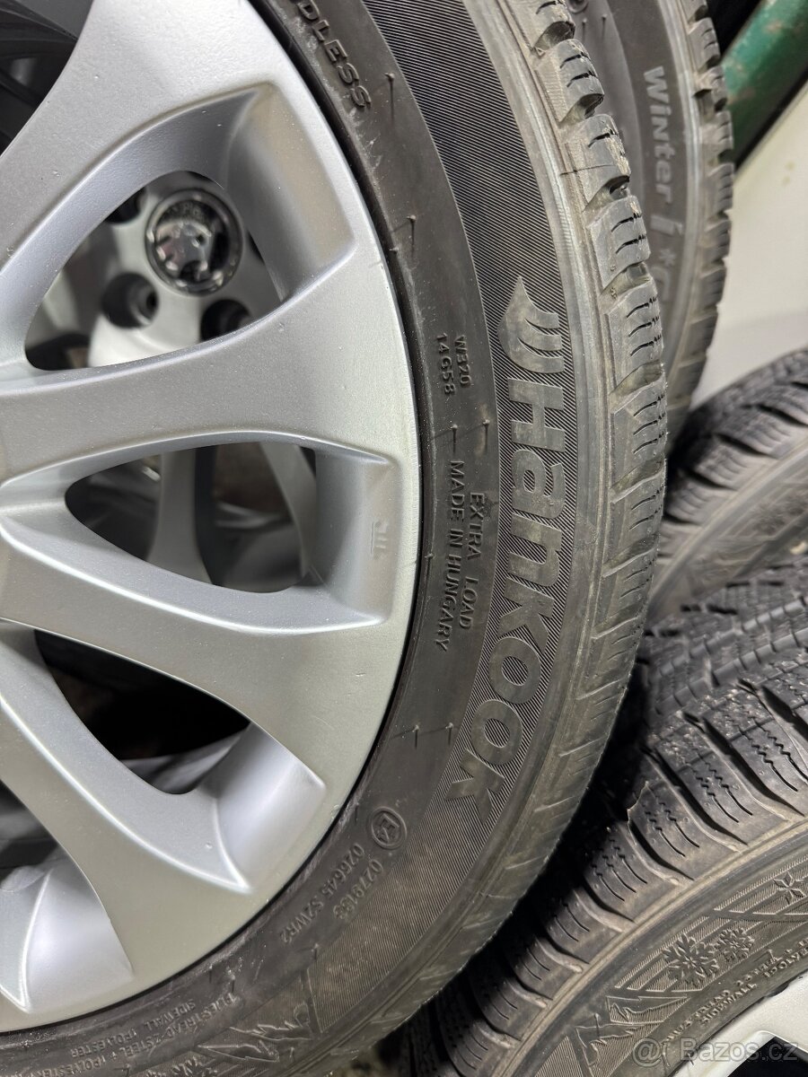 16” 5x100 originál alu kola Škoda zimni pneu - 7