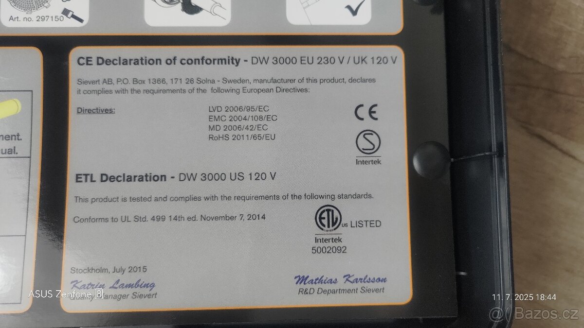 Horkovzdušná pistole Sievert DW3000 nová - 7