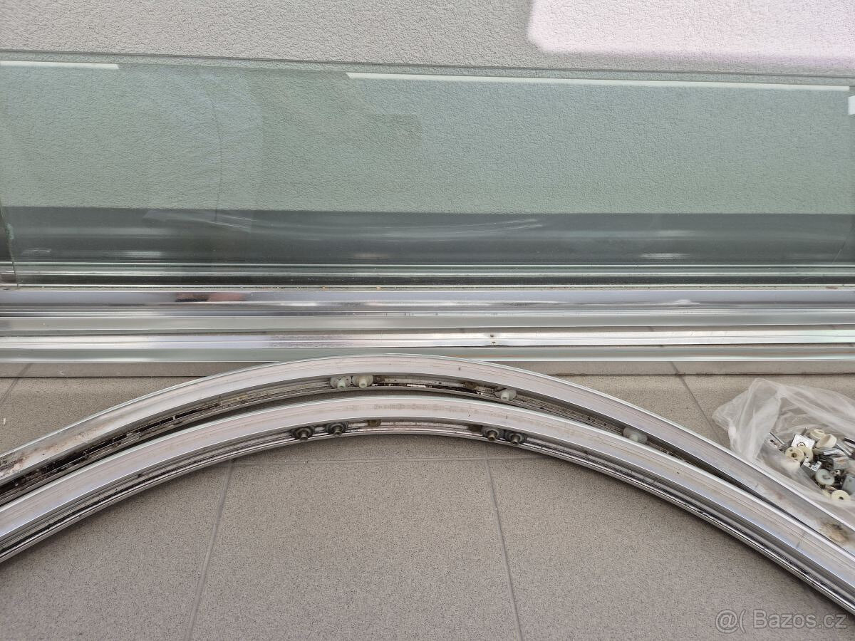 Sprchová zástěna 90x90 čtvrtkruh, díly - 7