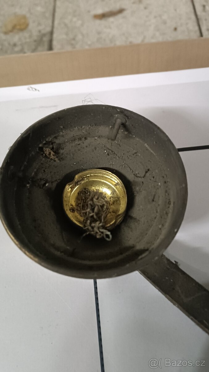 Lustr secesní mosazný - 7