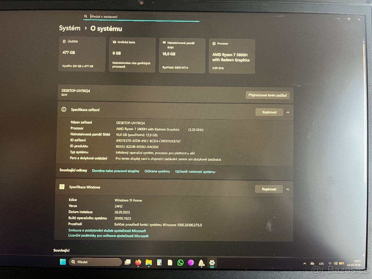 herní / pracovní notebook Lenovo Legion 5 - 7