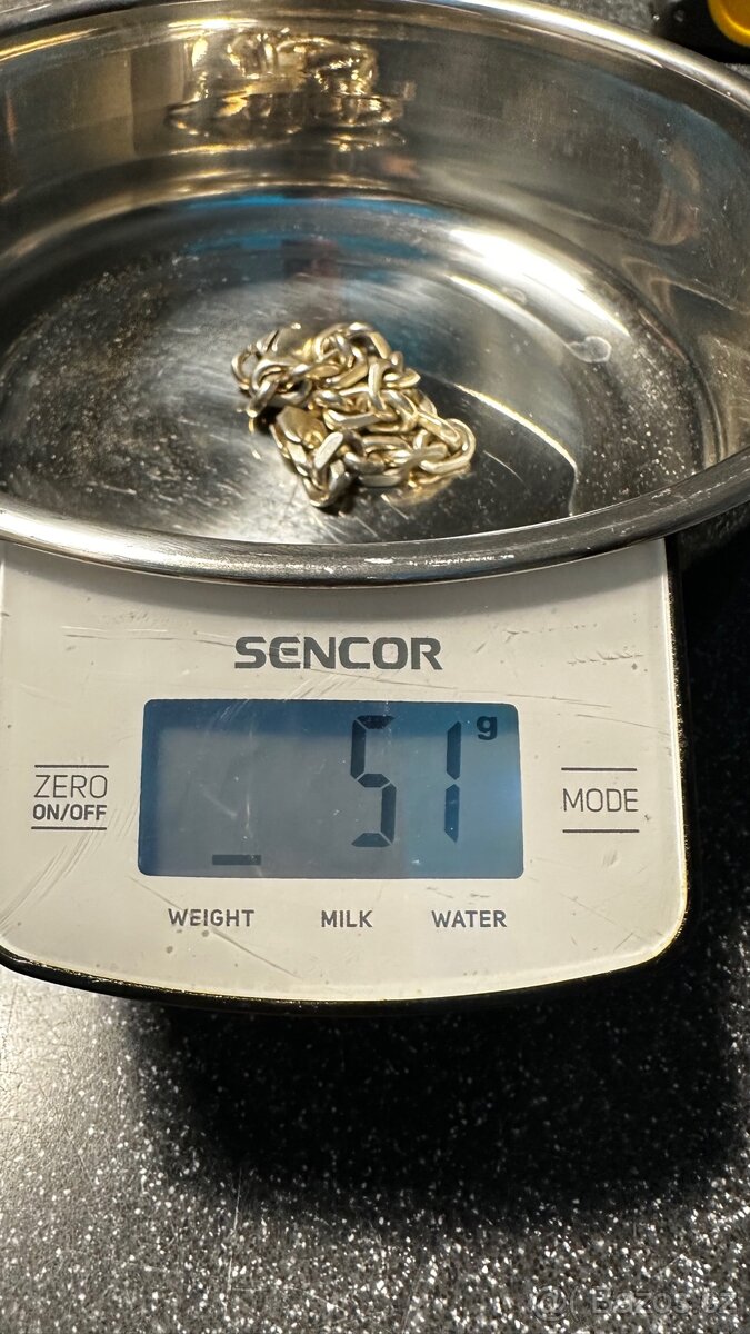 Set stříbrný řetěz a náramek / 206g - 7