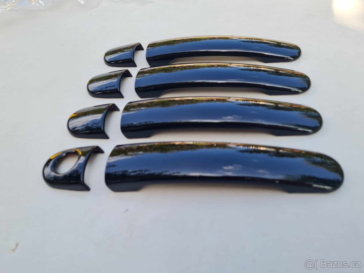 ČIERNE a KARBONOVE kľučky krytky klučiek dveri - 7