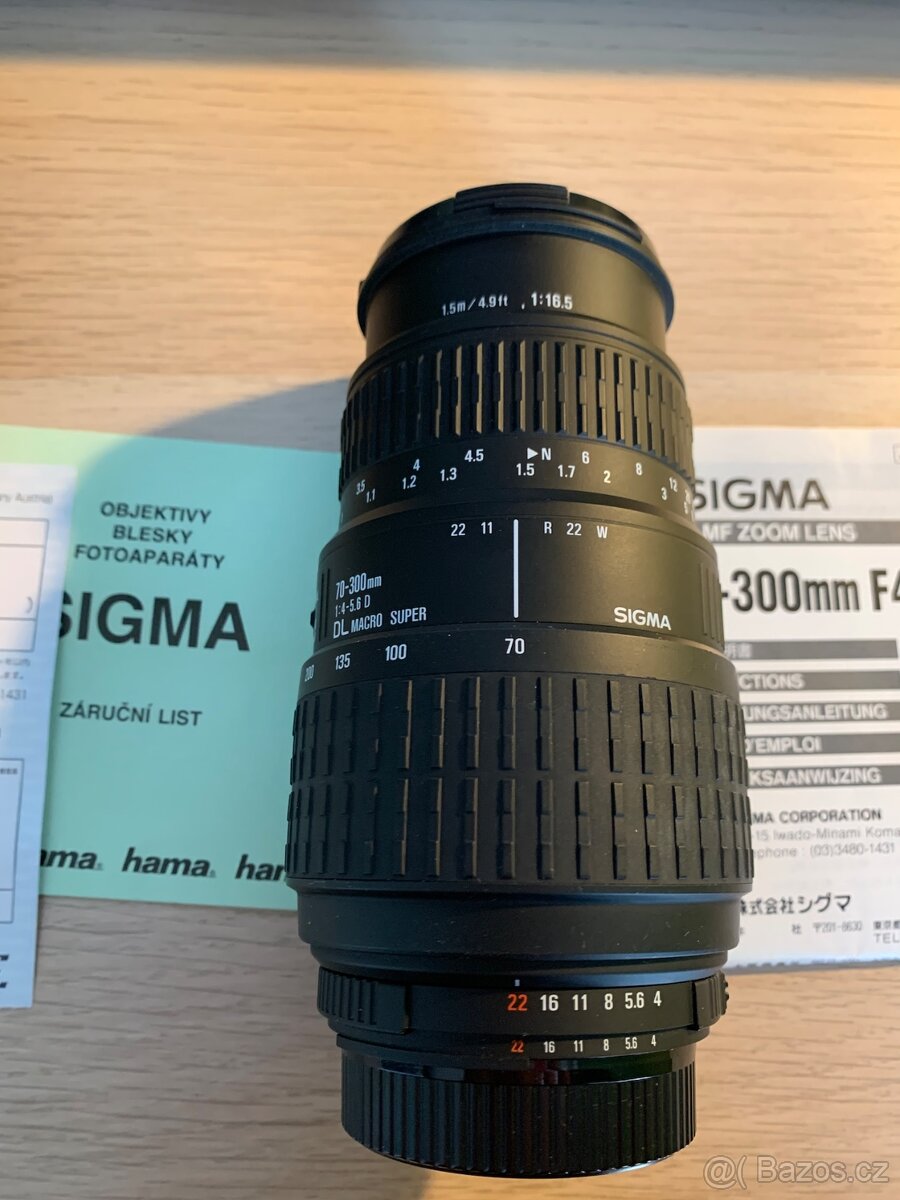 Teleobjektív SIGMA AF-MF ZOOM LENS 70-300mm F4-5.6DL MACRO - 7