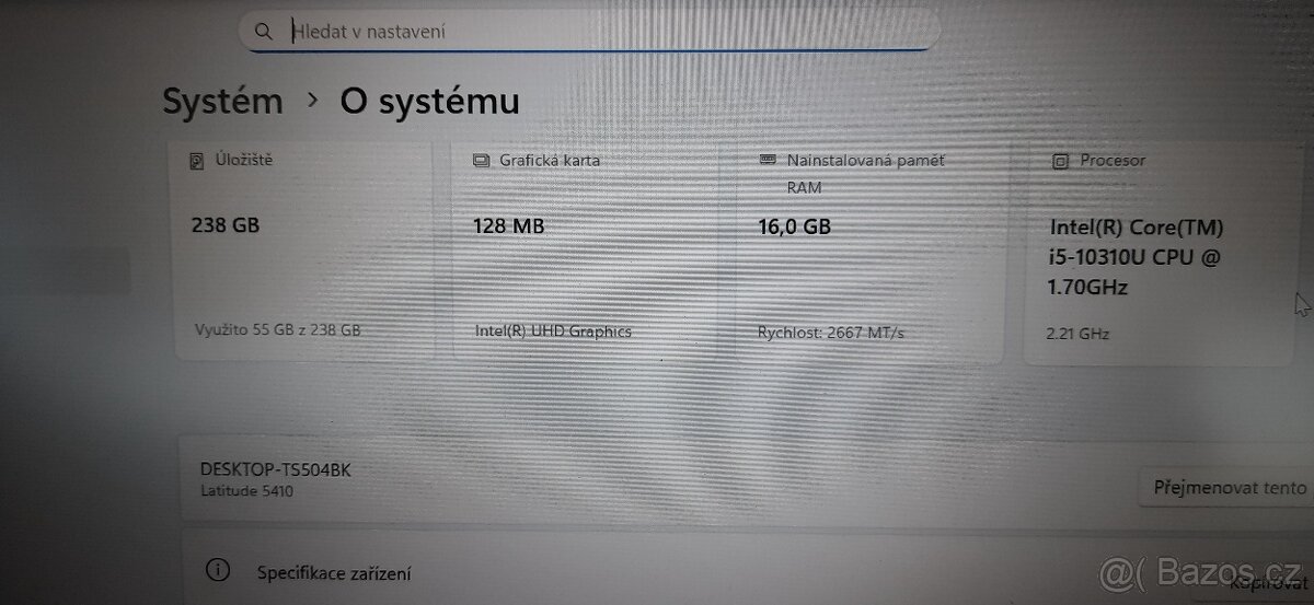 Prodám výkonný a odolný ntb DELL 5410 i5 - 7