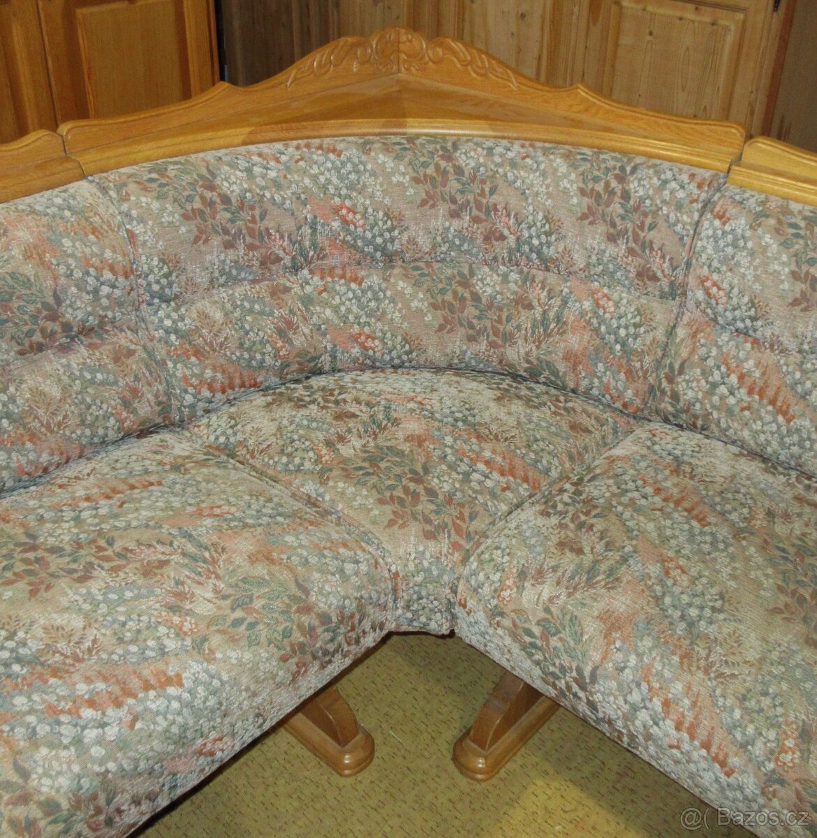 Rustikální rohová lavice + stůl + 2 židle - masiv ( Dub ) - 7