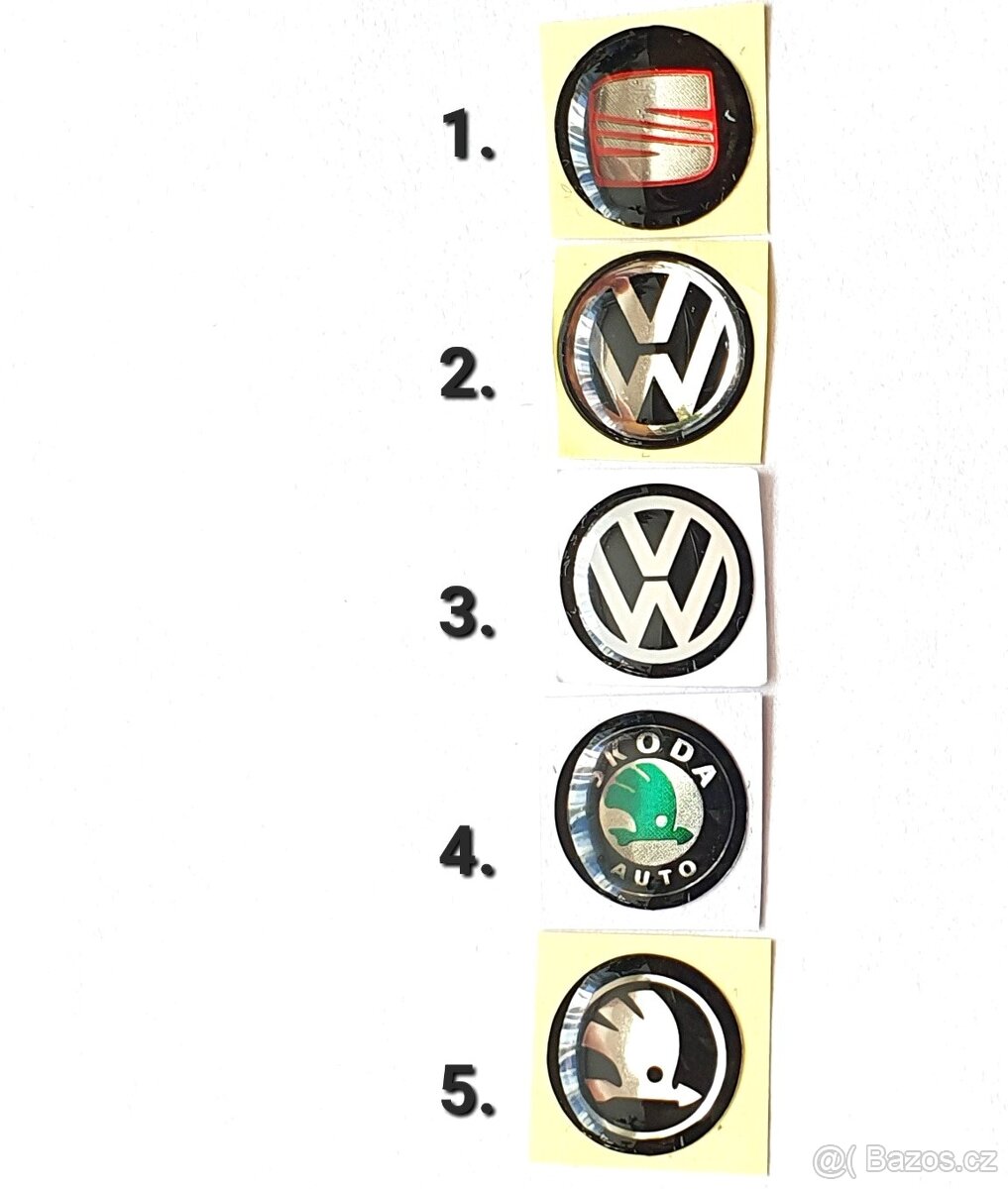 Klíč Volkswagen Škoda Seat 2 / 3 tlačítka. Cena za 1 kus = - 7